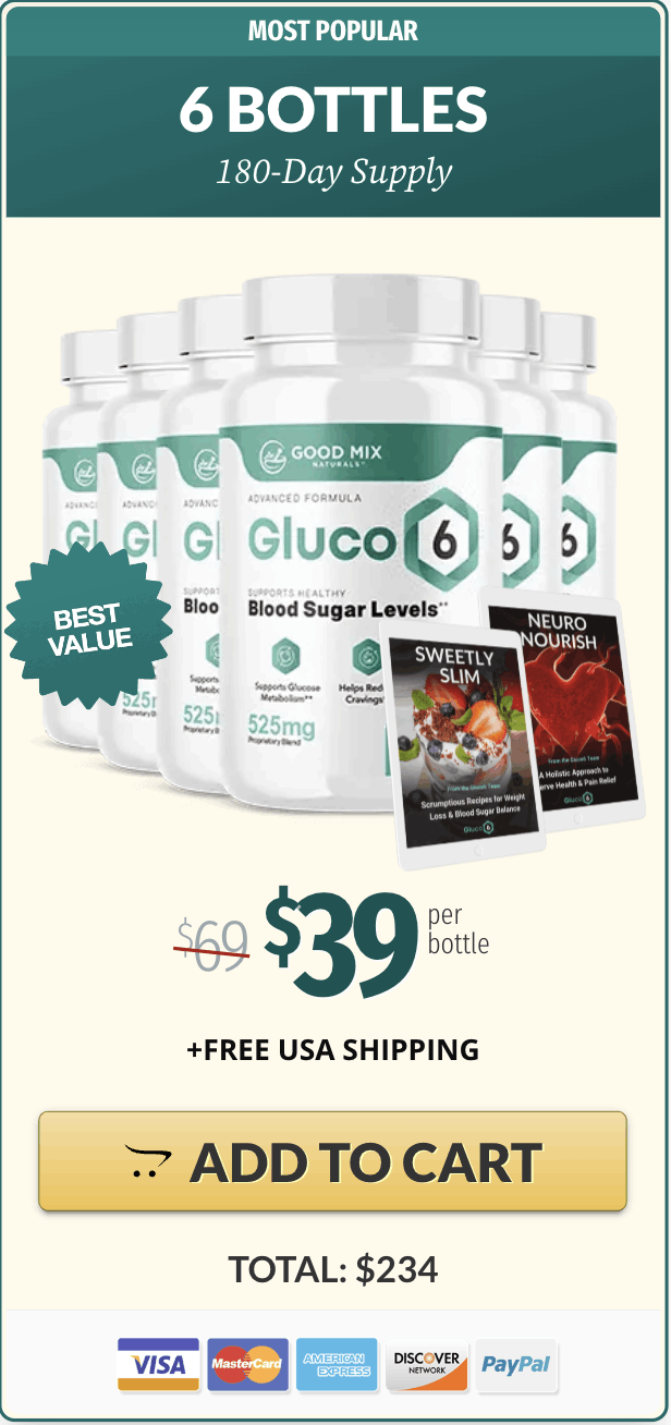 Gluco6 6 bottles- Add To Cart